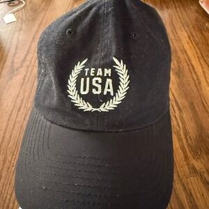 Team USA Olympic Hat‎ Black Adjustable Cap Embroidered United States Olympic